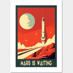 Mars Adventure Vintage Travel Poster Posters and Art